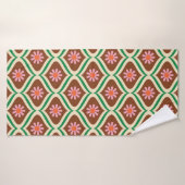 70er Retro-Vintages Blumenmuster Badehandtuch (Badehandtuch)
