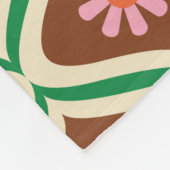 70er Retro-Vintages Blumenmuster Fleecedecke (Ecke)