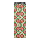 70er Retro-Vintages Blumenmuster Thermosbecher (Rückseite)