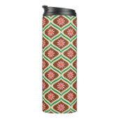 70er Retro-Vintages Blumenmuster Thermosbecher (Nach rechts gedreht)