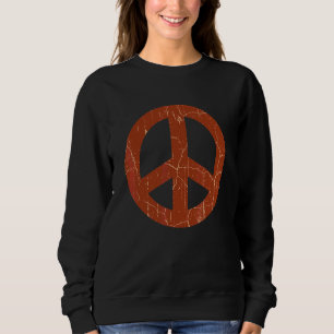 70er Retro Vintages Friedenszeichen Sweatshirt