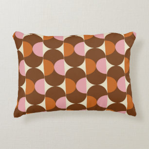 70er Retro Vintages Muster Background Vintage, Geo Dekokissen