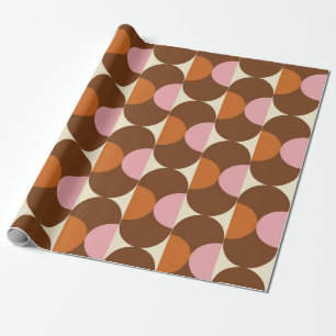 70er Retro Vintages Muster Background Vintage, Geo Geschenkpapier