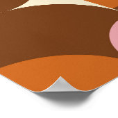 70er Retro Vintages Muster Background Vintage, Geo Poster (Ecke)