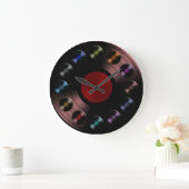 70er Retro Vinyl Record Große Wanduhr (Zuhause)