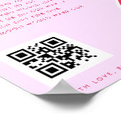 70er Retro Wave Pink und Red Honeymoon Fund Signie Poster (Ecke)