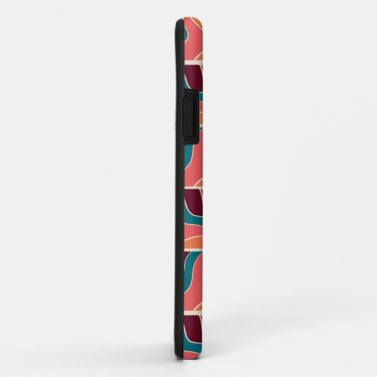 70er retrogeometrische Blätter Case-Mate iPhone Hülle (Hinten/Rechts)