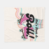 70er Rock and ROLL Roller Skaten Deco Retro Room Fleecedecke (Vorderseite (Horizontal))