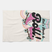 70er Rock and ROLL Roller Skaten Deco Retro Room Geschirrtuch (Horizontal)