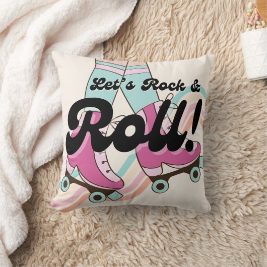 70er Rock and ROLL Roller Skaten Deco Retro Room Kissen (Decke)