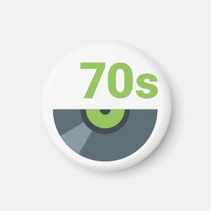 70er Rock-Schallplatten-Musik Magnet