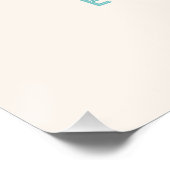 70er Rock und ROLL Roller Skaten Party Willkommen Poster (Ecke)