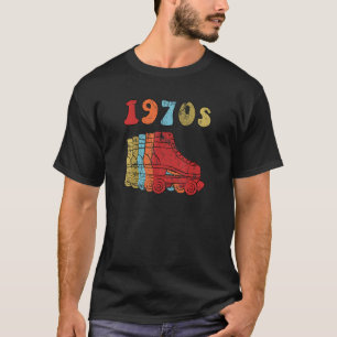 70er Rollschuhe Disco Derby Vintage Retro Rollen T-Shirt