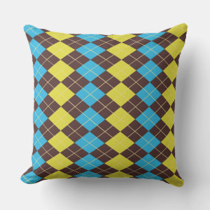 70er schottisches Tartan-Muster Kissen