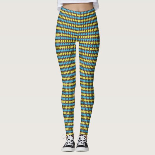 70er schottisches Tartan-Muster Leggings (Vorderseite)