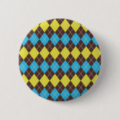 70er Scottish Tartan-Pattern Button (Vorderseite)