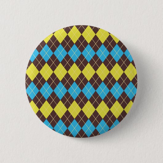 70er Scottish Tartan-Pattern Button (Vorderseite)
