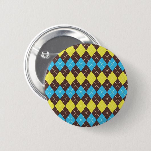 70er Scottish Tartan-Pattern Button (Vorne & Hinten)