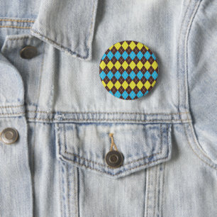 70er Scottish Tartan-Pattern Button