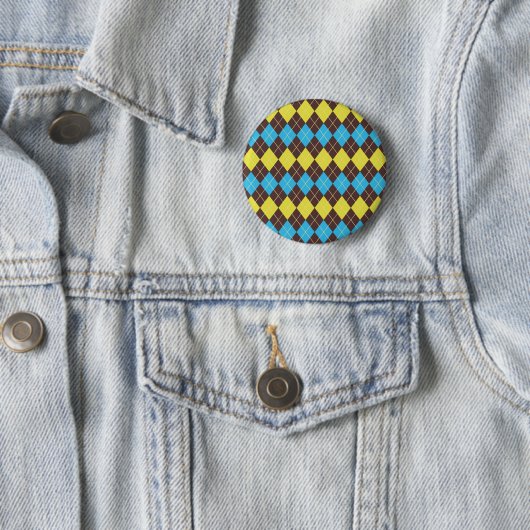 70er Scottish Tartan-Pattern Button (Beispiel)