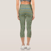 70er Scottish Tartan-Pattern Capri Leggings (Rückseite)