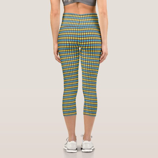 70er Scottish Tartan-Pattern Capri Leggings (Rückseite)