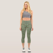 70er Scottish Tartan-Pattern Capri Leggings (Vorderseite)