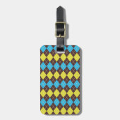 70er Scottish Tartan-Pattern Gepäckanhänger (Vorderseite vertikal)