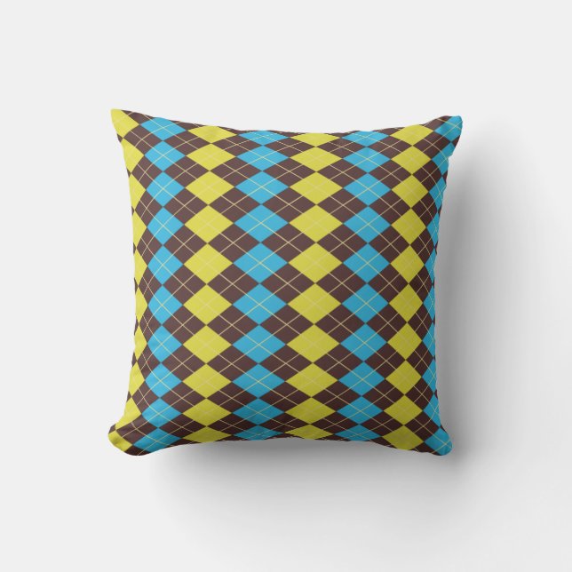 70er Scottish Tartan-Pattern Kissen (Vorderseite)