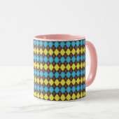 70er Scottish Tartan-Pattern Tasse (VorderseiteRechts)