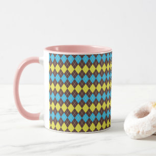 70er Scottish Tartan-Pattern Tasse
