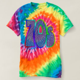 70er Slogan-gefärbte Krawatte! T-Shirt