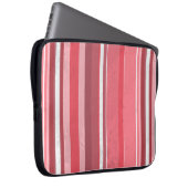 70er Stripes rosa Laptopschutzhülle (Vorne Rechts)