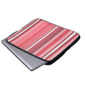 70er Stripes rosa Laptopschutzhülle (Vorne Knopf)