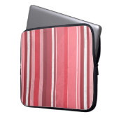70er Stripes rosa Laptopschutzhülle (Vorderseite Links)