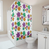 70er Style Blume auf Duschvorhang (Beispiel)