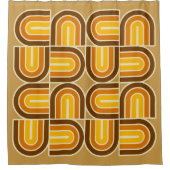 70er Style Geometric Arch Pattern Duschvorhang (Vorderseite)