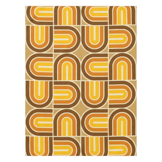 70er Style Geometric Arch Pattern Tischdecke (Vorderseite)