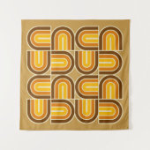 70er Style Geometric Arch Pattern Wandteppich (Vorderseite (Horizontal))