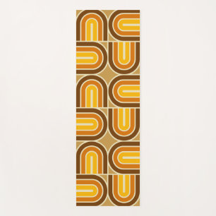 70er Style Geometric Arch Pattern Yogamatte