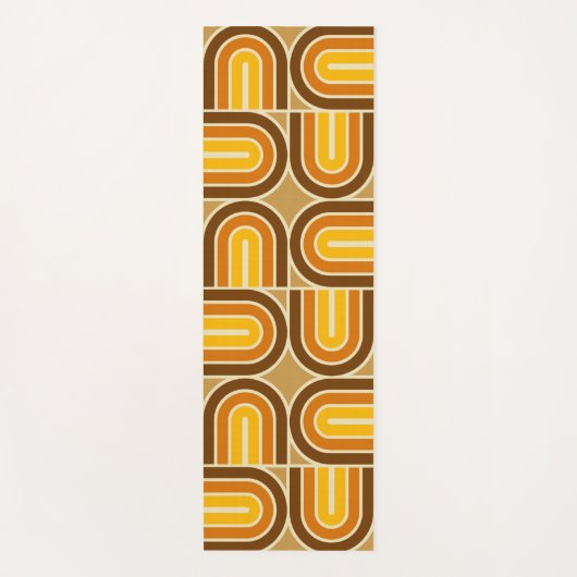 70er Style Geometric Arch Pattern Yogamatte (Vorderseite)