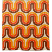 70er Style Geometric Design Duschvorhang (Vorderseite)