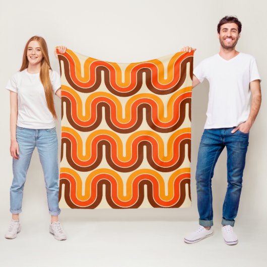 70er Style Geometric Design Fleecedecke (Beispiel)
