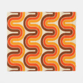 70er Style Geometric Design Fleecedecke (Vorderseite (Horizontal))