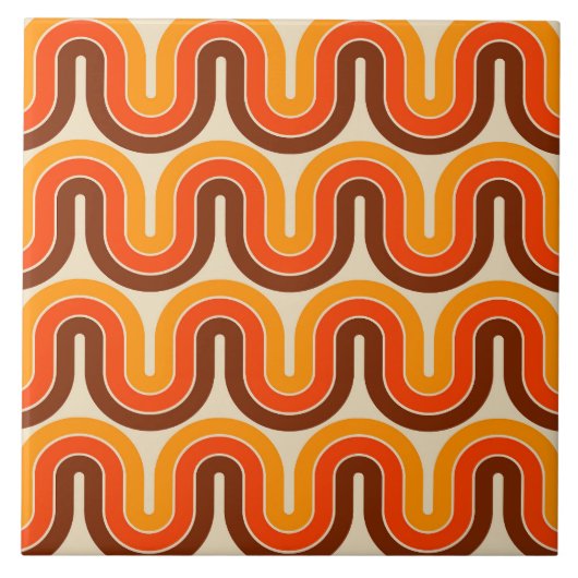 70er Style Geometric Design Fliese (Vorderseite)