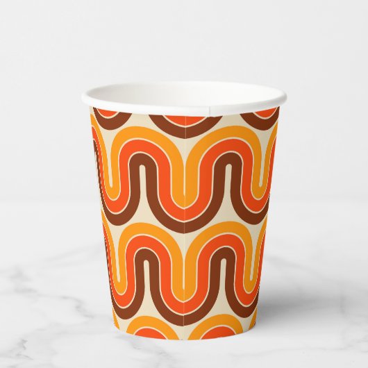 70er Style Geometric Design Pappbecher (Rechts)