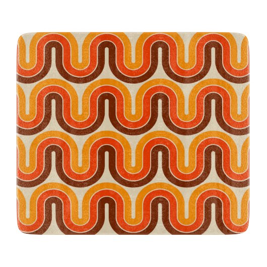 70er Style Geometric Design Schneidebrett (Vorderseite)