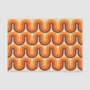 70er Style Geometric Design Seidenpapier