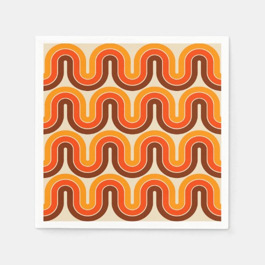 70er Style Geometric Design Serviette (Vorderseite)