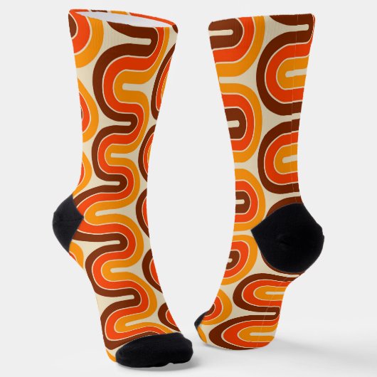 70er Style Geometric Design Socken (Gewinkelt)